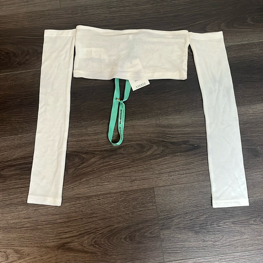 White long sleeve top